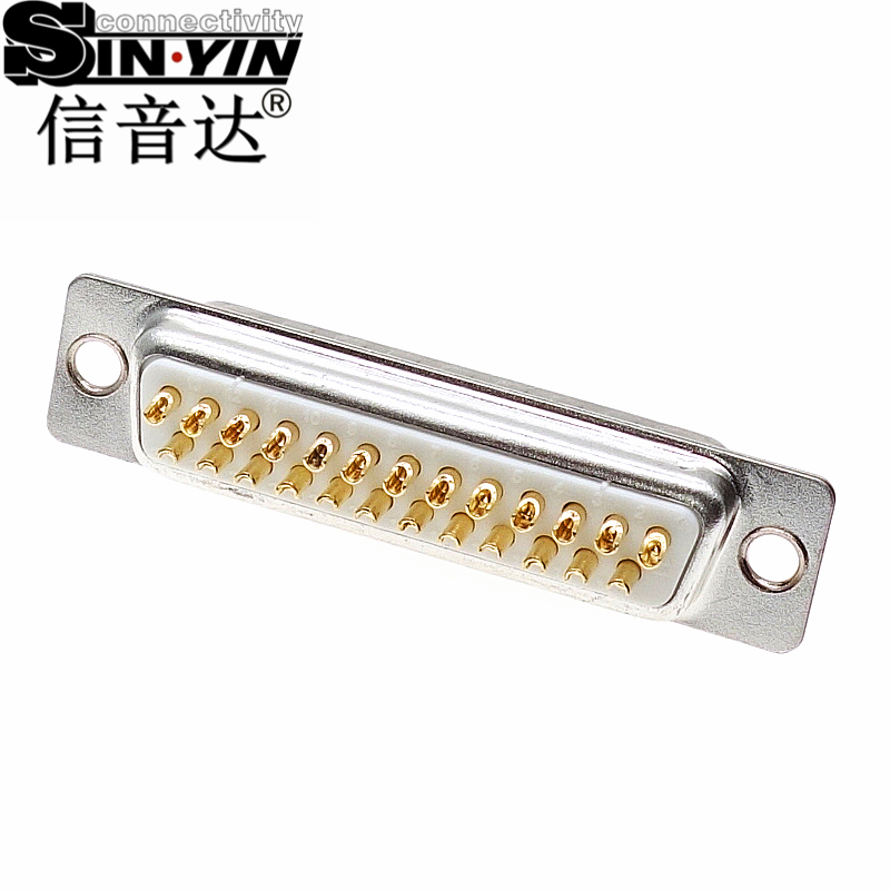 SYCDB25M 25Pin 180度DB25公座连接器（全镀金实心针/焊线式/并口多路串口插座/工业级D-SUB/支持3D模型/免费打样）-4