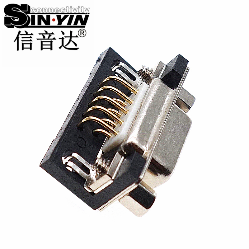 SYCDR9FR4 9Pin DR9 90度弯脚D-SUB母座连接器-5