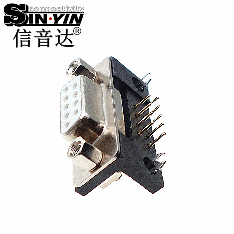 SYCDR9FR4 9Pin DR9 90度弯脚D-SUB母座连接器-3