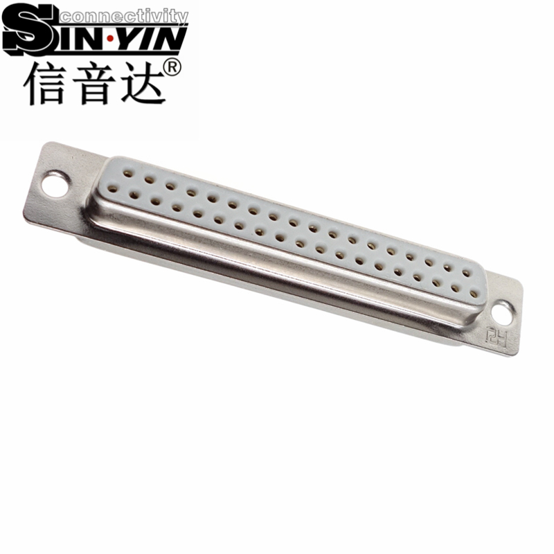SYCDR37F 37Pin 180度DR37母座连接器（全镀金实心针/焊线式/多路串口控制插座/工业级D-SUB/支持3D模型/免费打样）-2