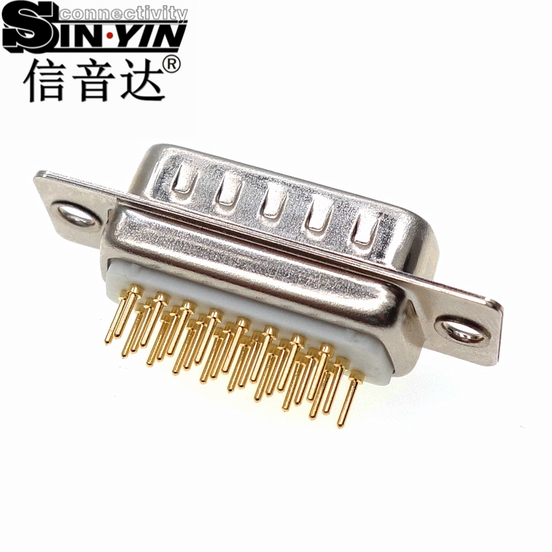 SYCHDP26M 26Pin 180度HDB26公座连接器（全镀金实心针/焊线式/高密度三排/工业级D-SUB/支持3D模型/免费打样）-2