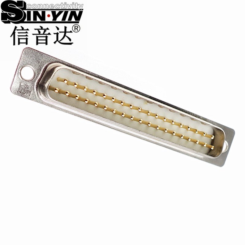 SYCDB37M 37Pin DB37 D-SUB公座 180°直插｜适合工业控制、机柜接口和多路信号汇接，直插方向适合常规PCB布局和标准化装配-3