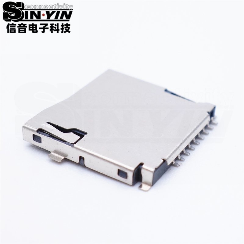 TF/Micro SD卡座 贴片安装｜便携终端存储扩展连接-2