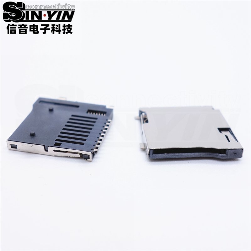 TF/Micro SD卡座 贴片安装｜便携终端存储扩展连接-4