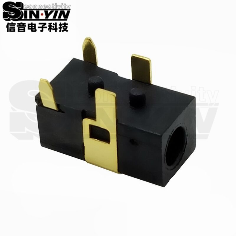DC-103A DC电源插座 卧式PCB安装｜PCB板载电源输入接口-2