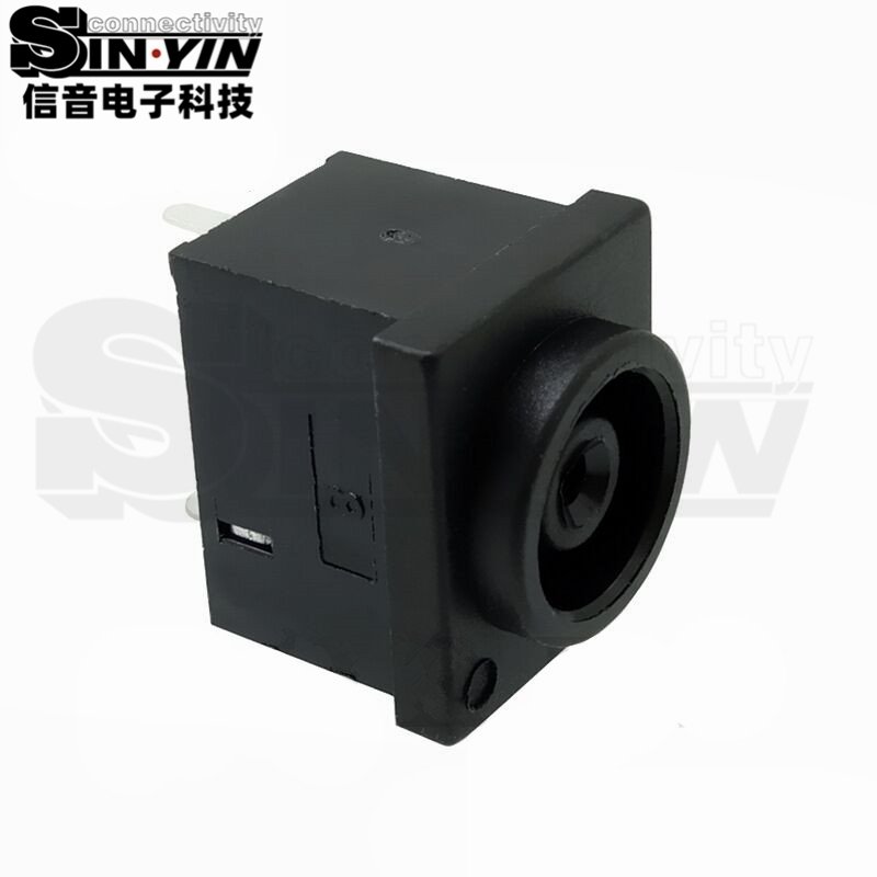 DC-037凸口式DC电源插座｜φ1.4mm中心针与装配轮廓-3