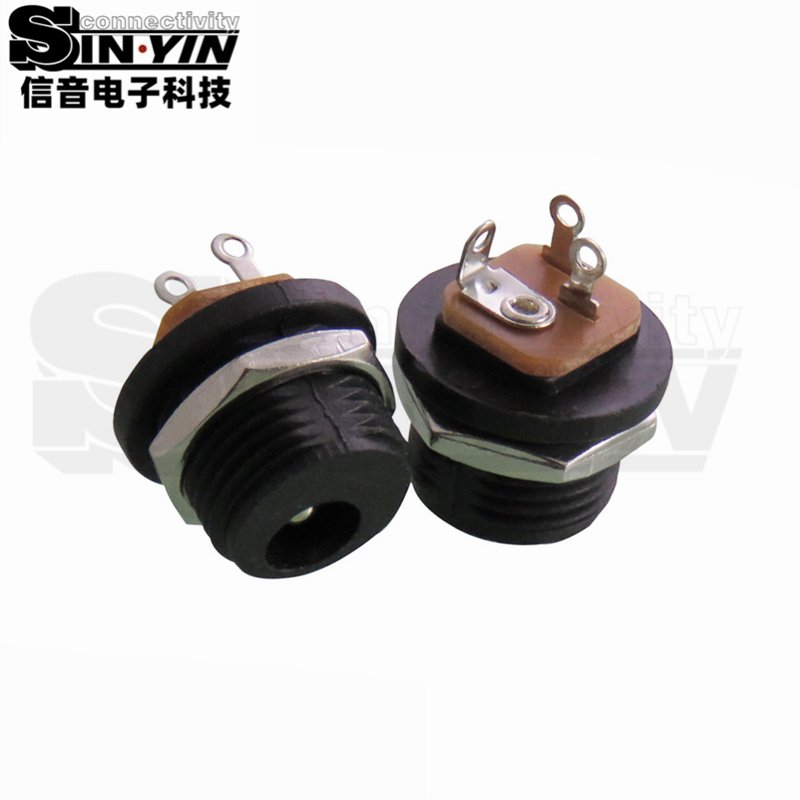 DC-021螺纹面板DC插座｜M12×1.0固定、30V 1A直流输入
