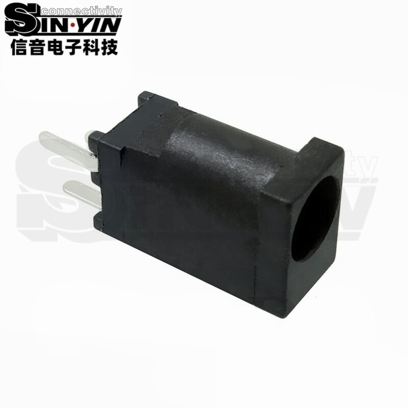 DC-002F后伸端子DC插座｜窄体PCB直流输入接口