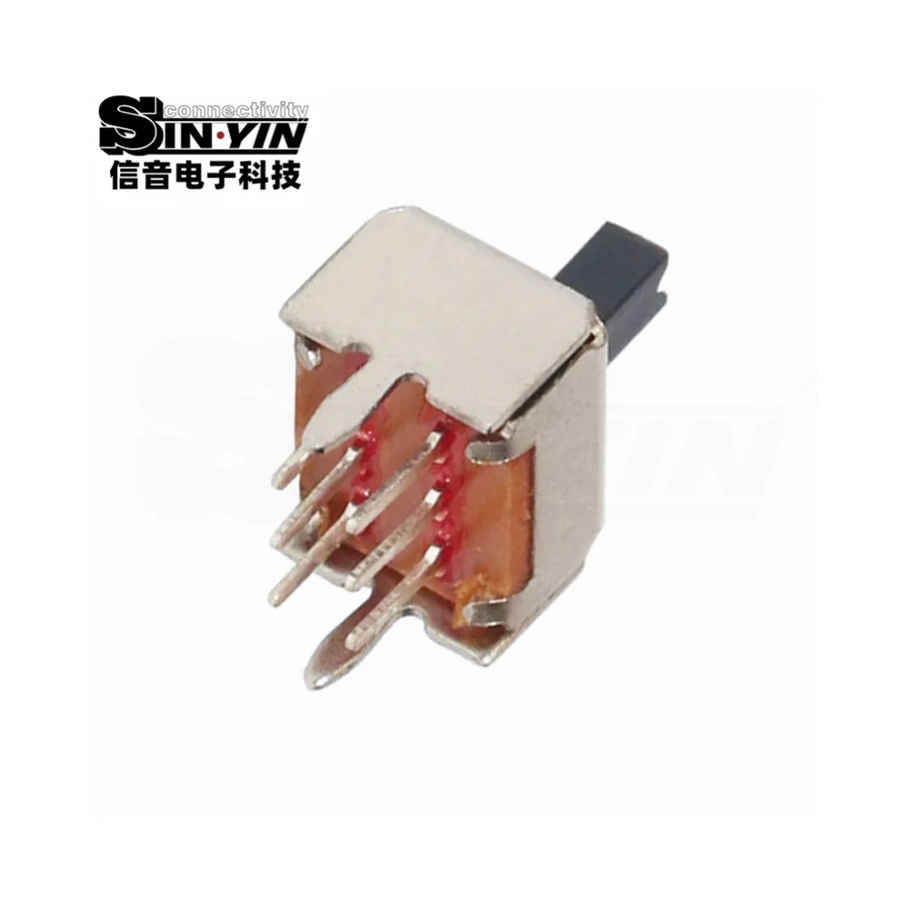 SS-22D03 直柄拨动开关 2P2T 直插安装｜PCB板载控制与档位选择-3