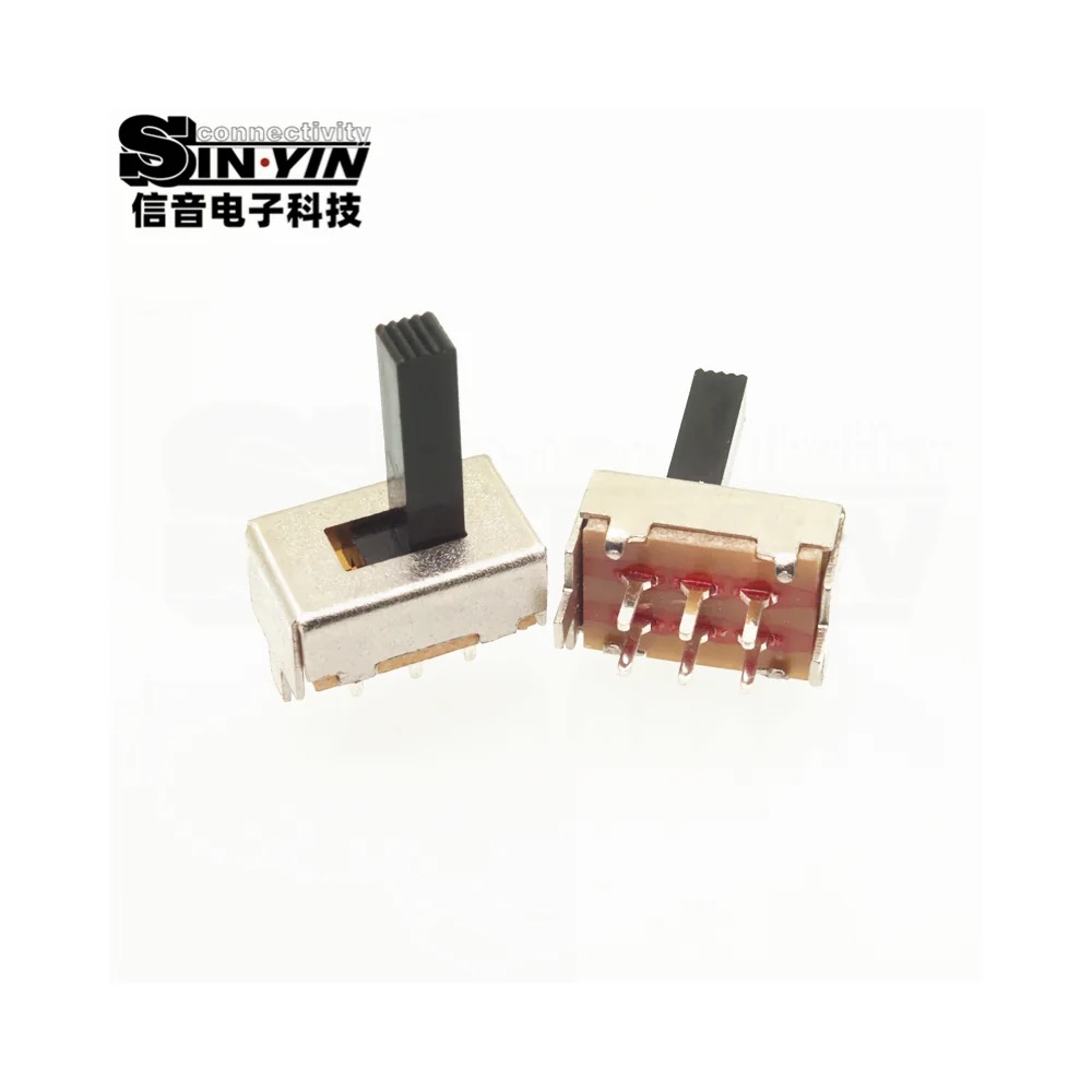 SS-22F04 直柄拨动开关 2P2T 直插安装｜PCB板载控制与档位选择-2