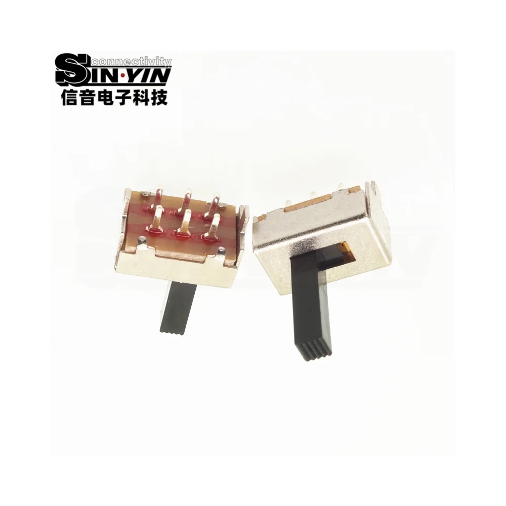 SS-22F04 直柄拨动开关 2P2T 直插安装｜PCB板载控制与档位选择-3