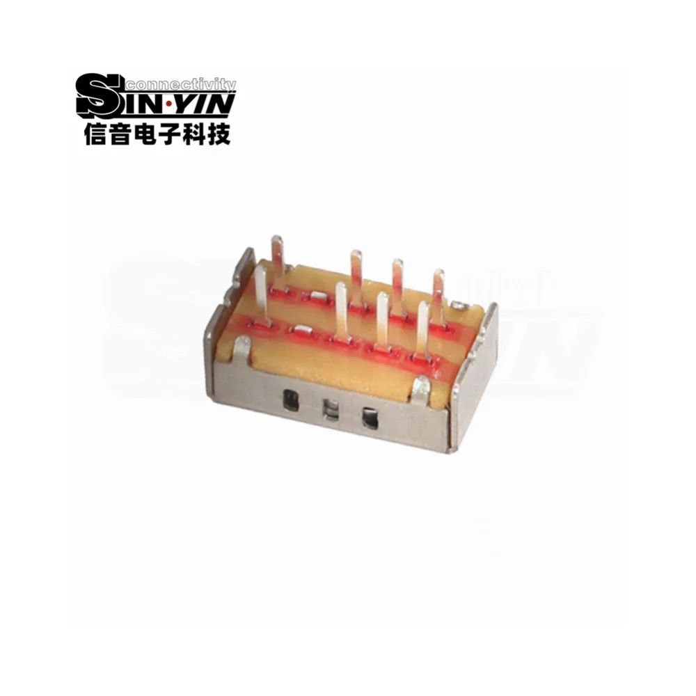 SS-23D07 直柄拨动开关 2P3T 直插安装｜PCB板载控制与档位选择-5