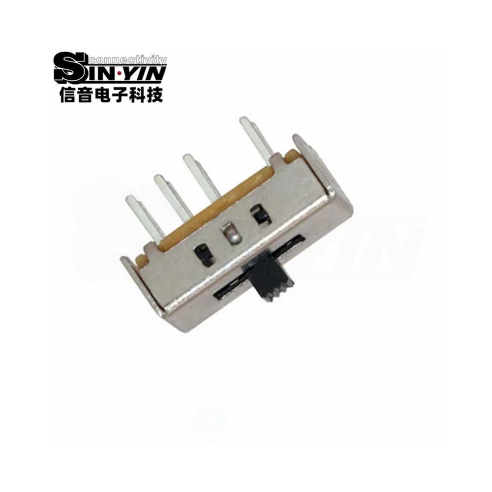 SS-23D07 直柄拨动开关 2P3T 直插安装｜PCB板载控制与档位选择