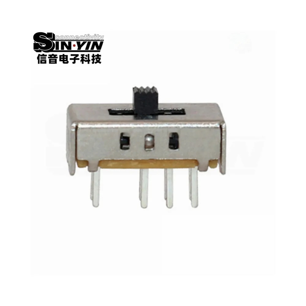 SS-23D07 直柄拨动开关 2P3T 直插安装｜PCB板载控制与档位选择-2