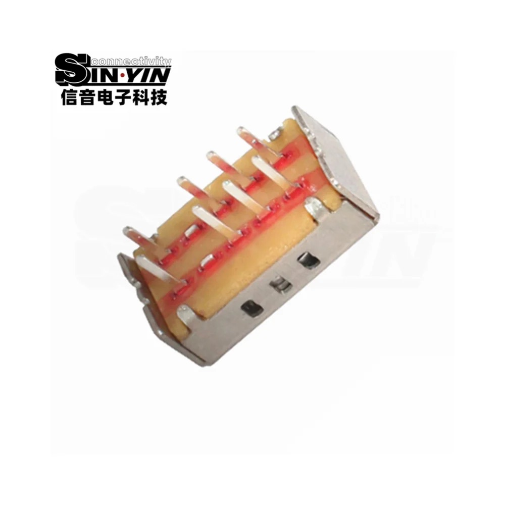 SS-23D07 直柄拨动开关 2P3T 直插安装｜PCB板载控制与档位选择-3