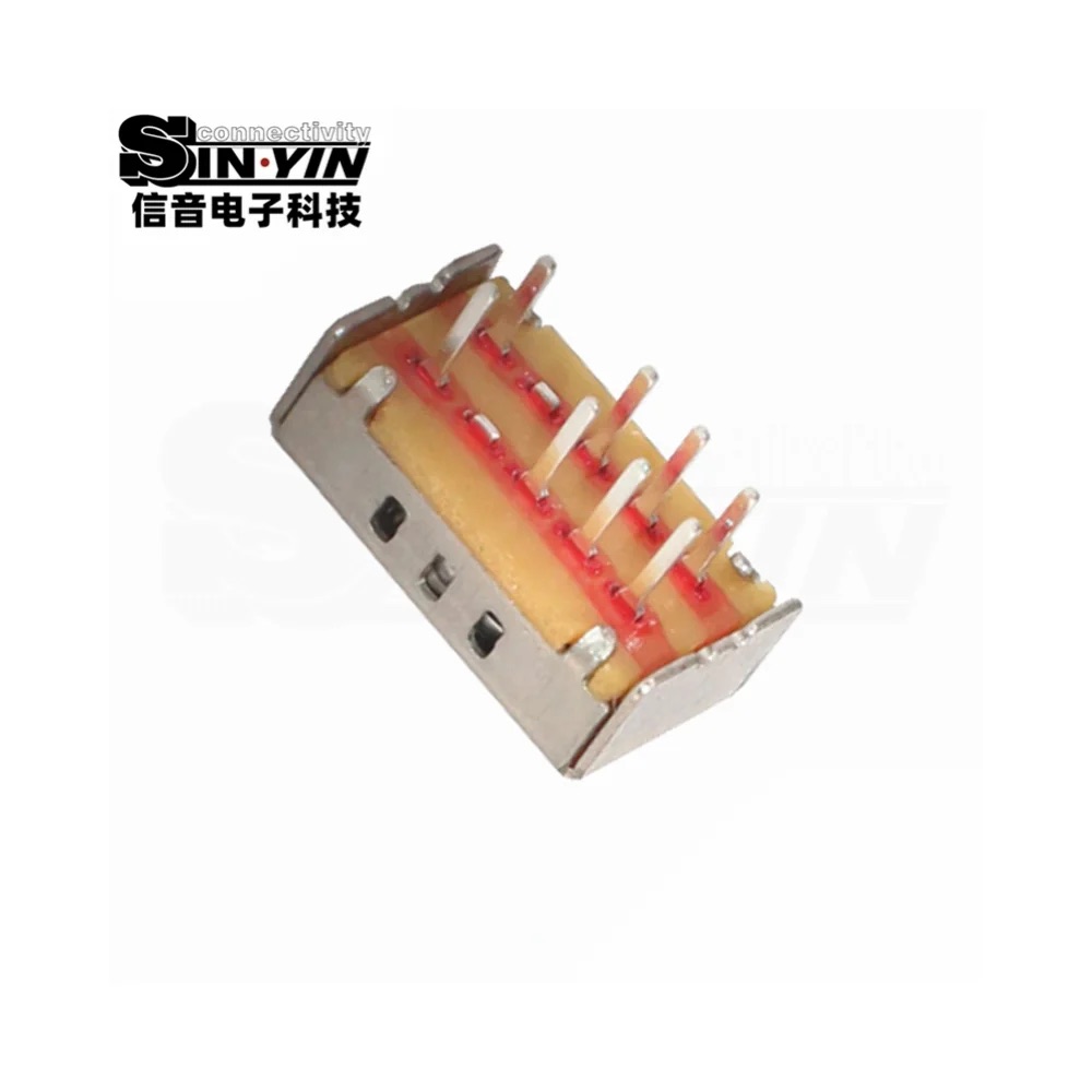 SS-23D07 直柄拨动开关 2P3T 直插安装｜PCB板载控制与档位选择-4