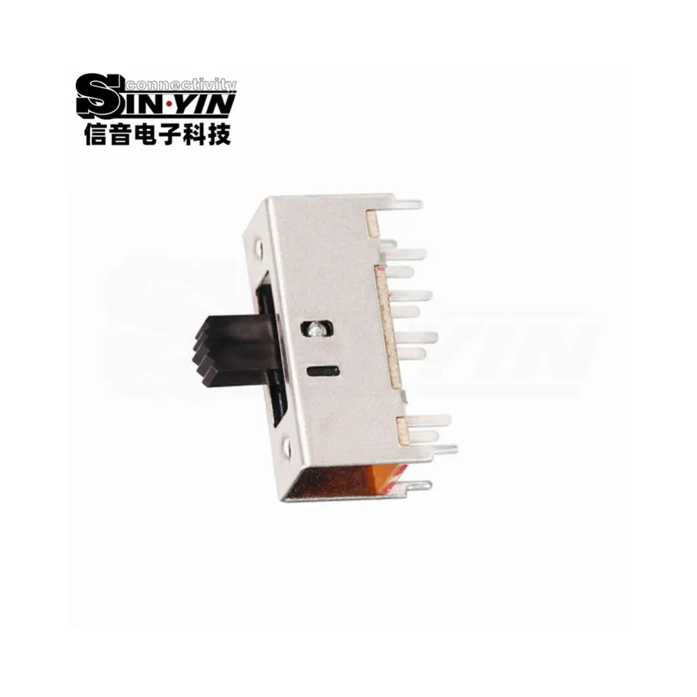 SS-23H02 直柄拨动开关 2P3T 直插安装｜PCB板载控制与档位选择-3
