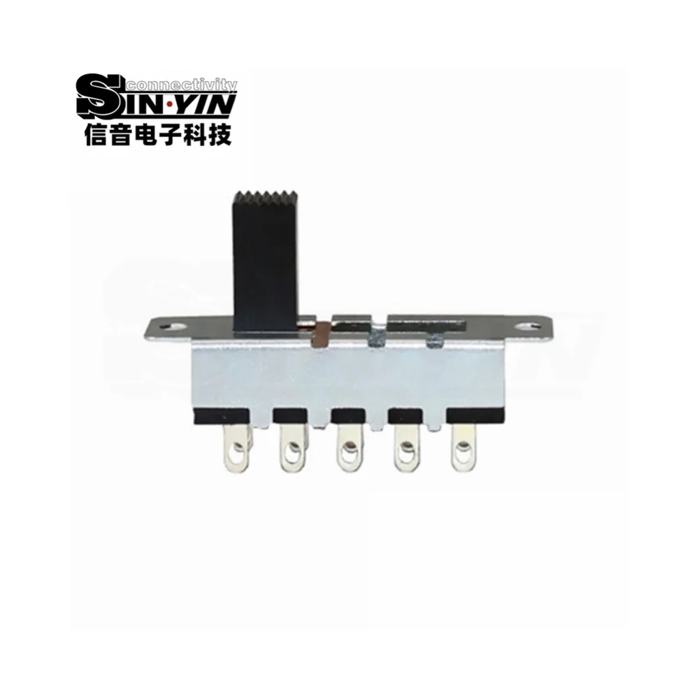 SS-24N01 直柄拨动开关 2P4T 直插安装｜PCB板载控制与档位选择-2