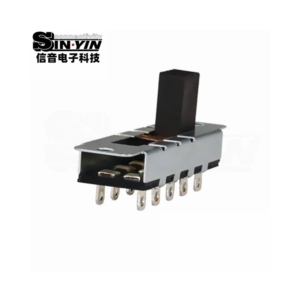 SS-24N01 直柄拨动开关 2P4T 直插安装｜PCB板载控制与档位选择-3