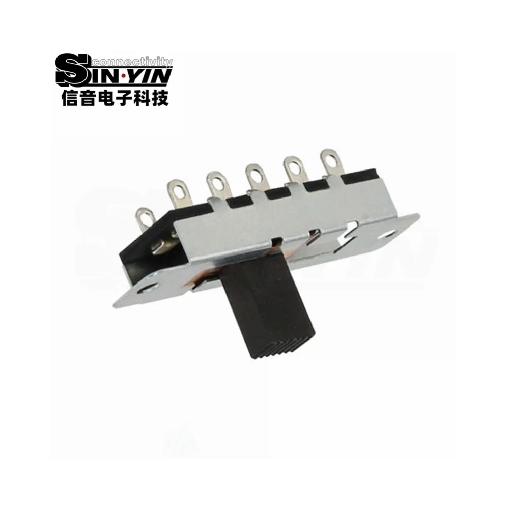 SS-24N01 直柄拨动开关 2P4T 直插安装｜PCB板载控制与档位选择-6