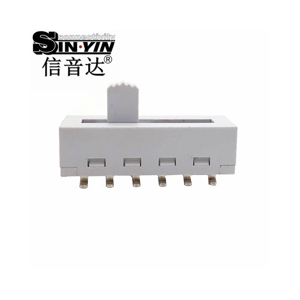 SS-25H25SMD 直柄拨动开关 2P5T 贴片安装｜面板控制与多档功能切换-3