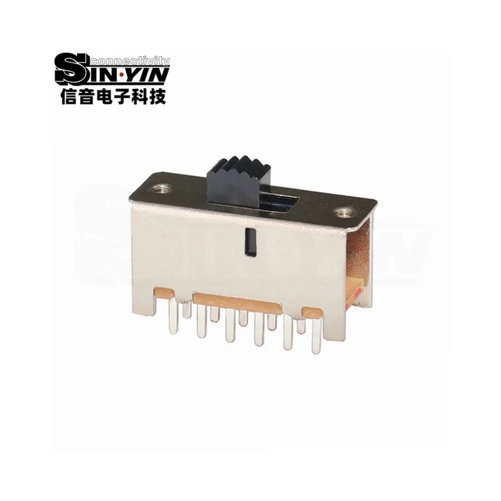 SS-42F01 直柄拨动开关 4P2T 直插安装｜PCB板载控制与档位选择