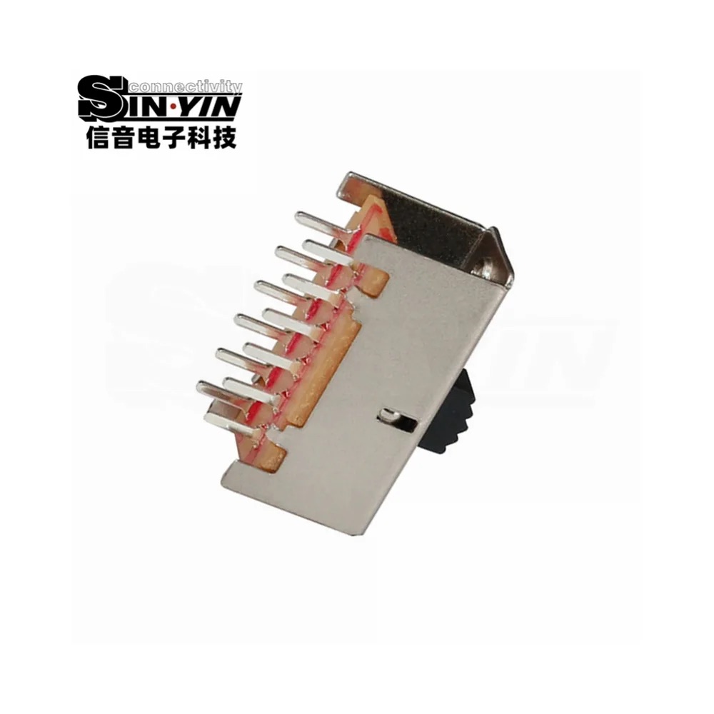 SS-42F01 直柄拨动开关 4P2T 直插安装｜PCB板载控制与档位选择-3