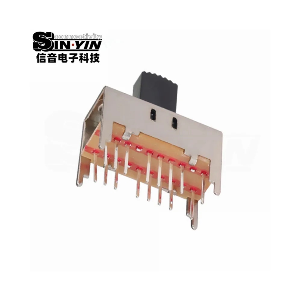 SS-43D02 直柄拨动开关 4P3T 直插安装｜PCB板载控制与档位选择