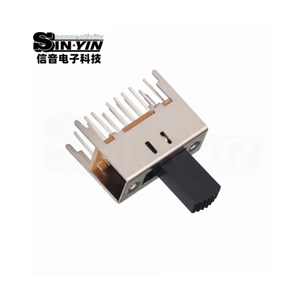 SS-43D02 直柄拨动开关 4P3T 直插安装｜PCB板载控制与档位选择-2