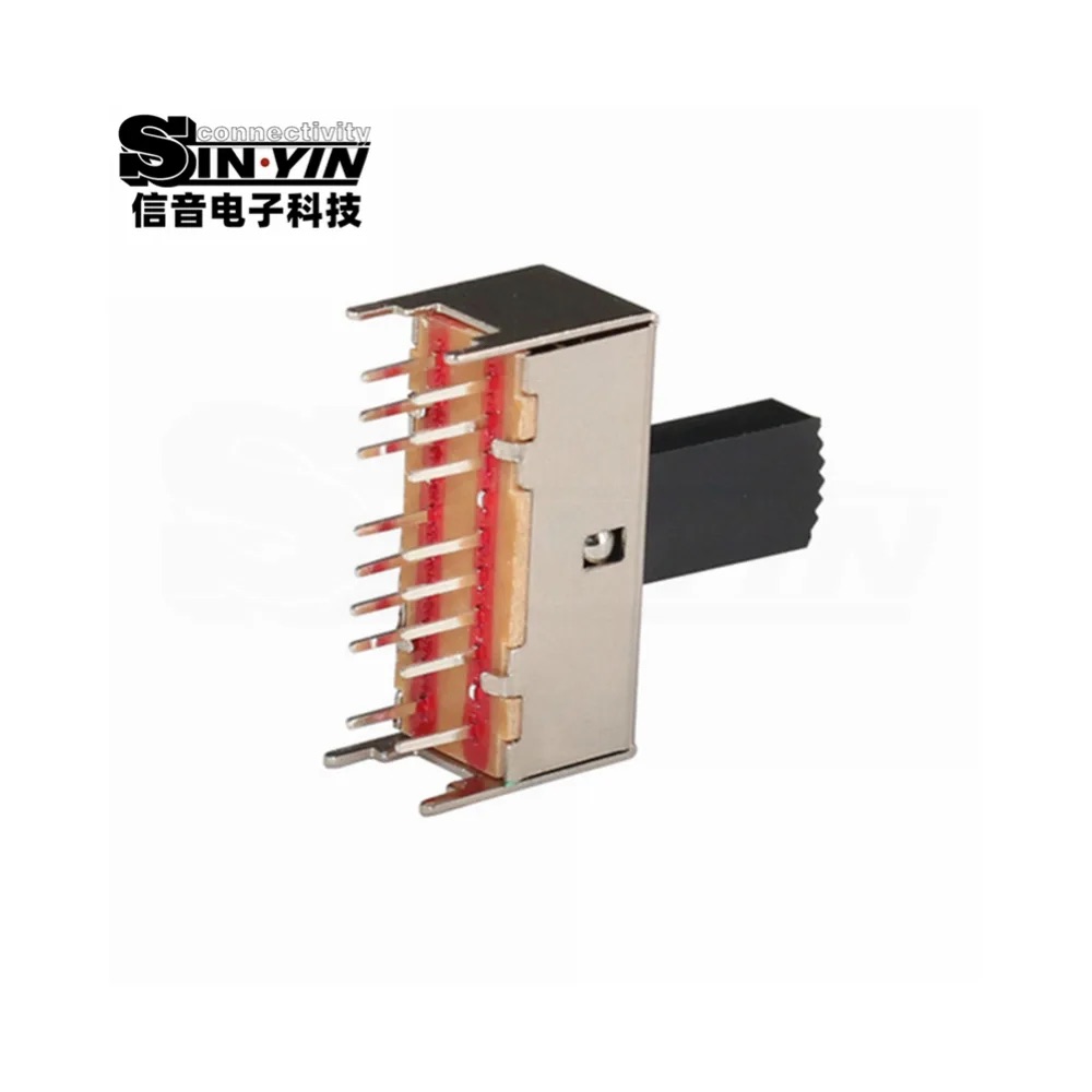 SS-43D03 直柄拨动开关 4P3T 直插安装｜PCB板载控制与档位选择-2