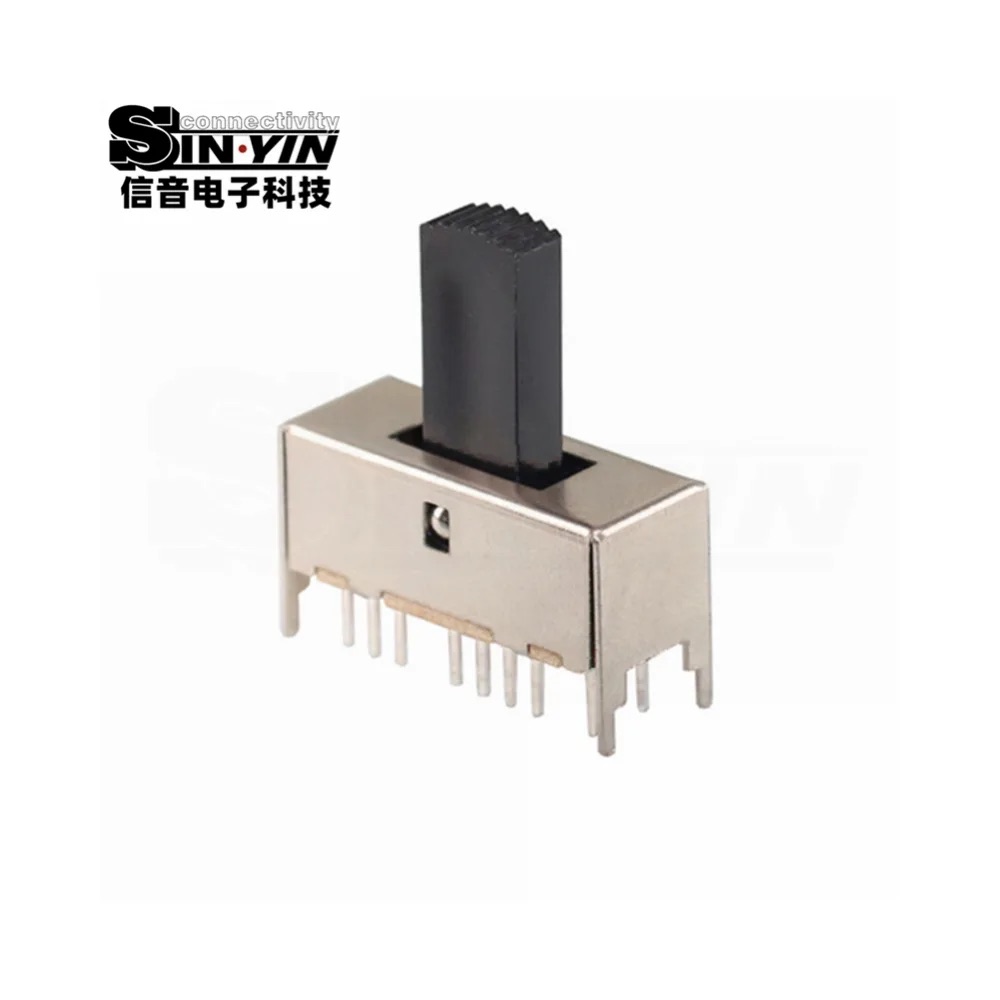 SS-43D03 直柄拨动开关 4P3T 直插安装｜PCB板载控制与档位选择