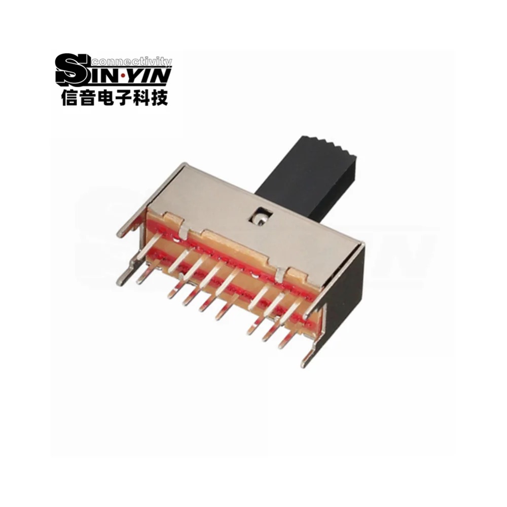 SS-43D03 直柄拨动开关 4P3T 直插安装｜PCB板载控制与档位选择-3